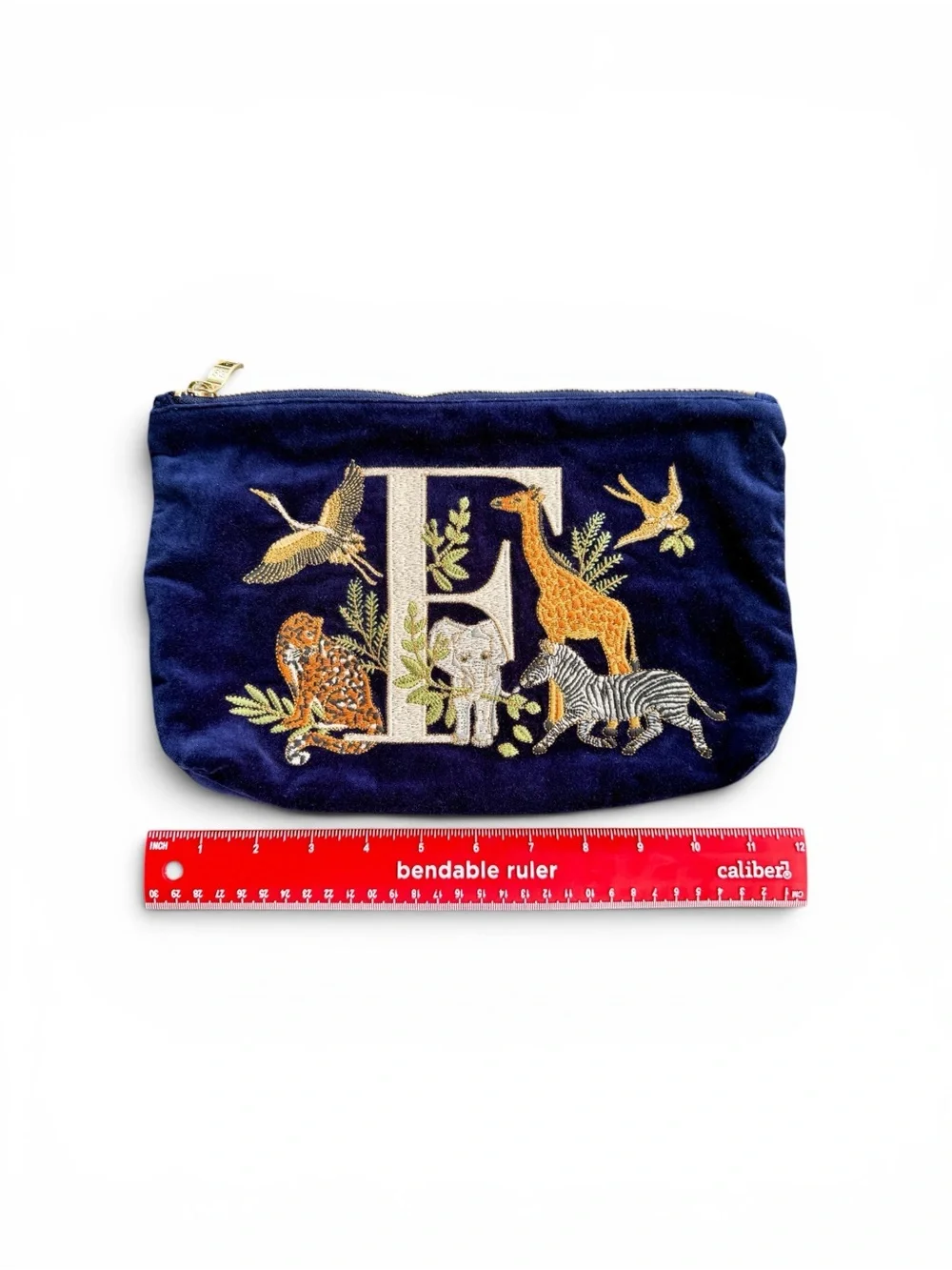Elizabeth Scarlett Safari Alphabet “F” Everyday Velvet Pouch with Dustbag